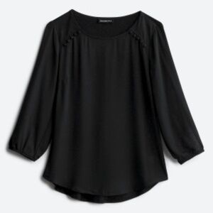 Fortune + Ivy Dondria Mixed Material Blouse, Black Size Medium - Stitch Fix